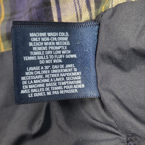 Toddler Polo Ralph Lauren Quilted Jacket 18M Navy Brown Corduroy Collar - Picture 8 of 9